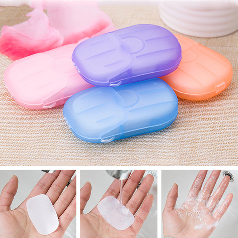 100/80/60/40pcs Travel Portable Disposable Boxed Soap Paper Make Foaming Scented Bath Washing Hands Mini Paper Soap Random Color ► Photo 1/6