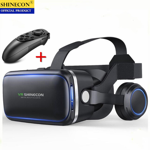Original VR Virtual Reality 3D Glasses Box Stereo VR Google Cardboard Headset Helmet for IOS Android Smartphone,Bluetooth Rocker ► Photo 1/6