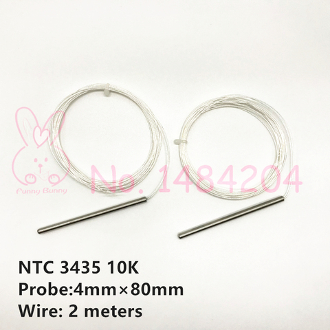 NTC 3435 10K Thermistor Temperature Sensor 10K OHM Probe 4mm*80mm Max. 150C for STC-1000 ► Photo 1/2