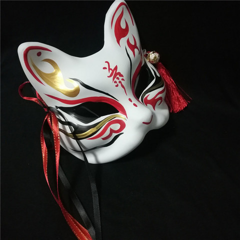 New Japanese Private Fox Mask Hand-painted Cat Natsume's Book of Friends Pulp Fox Mask ► Photo 1/6