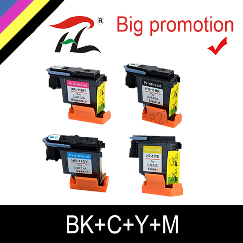 HTL C4810A C4811A C4812A C4813A Printhead ink cartridge for HP 11 hp11 for HP 500 800 100 110 50ps K850 1200 2250 1700 2600 2230 ► Photo 1/5