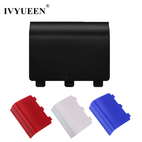 IVYUEEN 2 PCS Plastic Replacement Battery Back Cover Lid Door Shell for Xbox One Controller Plate - Black / Blue / Red / White ► Photo 1/6