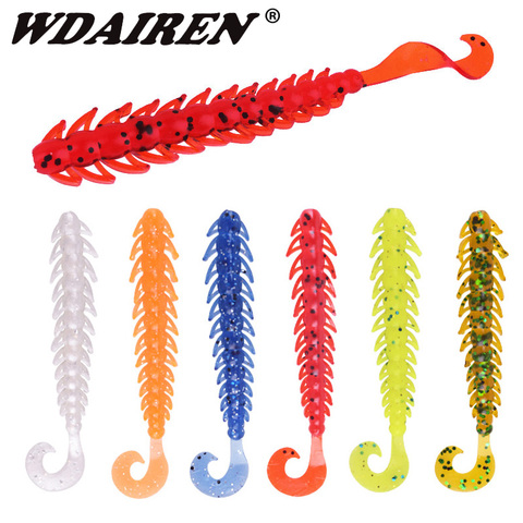 10pcs/Lot WDAIREN Soft Lures 6.5cm 1.2g Larva Artificial Silicone Bait Fishing Worm Bass Pike Minnow Swimbait Jigging Wobblers ► Photo 1/6