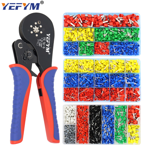 Tubular terminals box Ferrule Crimping Tool Kit YE 16-6 0.08-16mm2 Crimping pliers electrical clamp YEFYM ► Photo 1/6