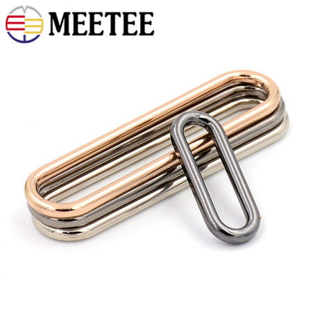 5pcs Meetee 15mm-60mm O Ring Seamless Oval Metal Buckles for Shoes Luggage Handbag Rings Egg Button Hardware Accessory F1-86 ► Photo 1/5