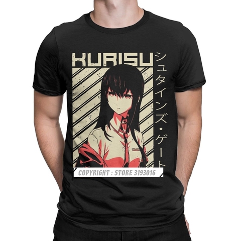 Steins Gate 0 Makise Kurisu Anime T Shirts Men Crazy Cotton Tees 2022 New Listing Fashion Tee Shirt for Men Camisas ► Photo 1/1