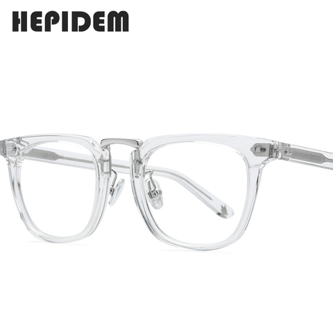 HEPIDEM Acetate Optical Eyeglasses Frame Men 2022 Square Myopia Optical Glasses Women Nerd Prescription Spectacles Eyewear 9126 ► Photo 1/6