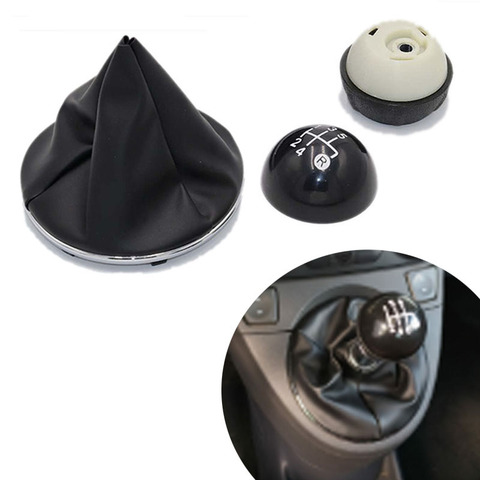 Leather Car Shift Gear Knob Lever Gaitor Boot Cover For Fiat 500 500C 2007 2008 2009 2010 2011 2012 2013 2014 2015 2016 - 2022 ► Photo 1/6