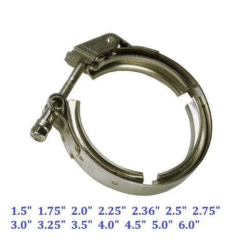 ZUCZUG 1.5 inch to 6.0 inch Quick Release V Band Clamp Stainless steel 304 exhaust down pipe--clamp ► Photo 1/6