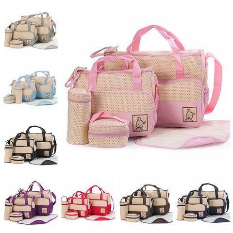 5PCS Diaper Bag Tote Set - Baby Bags for Mom