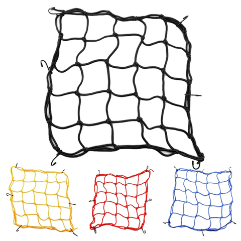 40x40cm Cargo Net Motorbike Helmet Mesh Storage Motorcycle Helmet Bungee Luggage Hold Down Storage Cargo Organiser Nets ► Photo 1/6