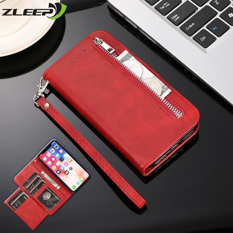 Flip Leather Case For iPhone 12 Mini 11 Pro SE 2022 X XS Max XR 7 8 6 6s Plus Magnetic Cover Card Slot Coque Wallet Phone Pouch ► Photo 1/6