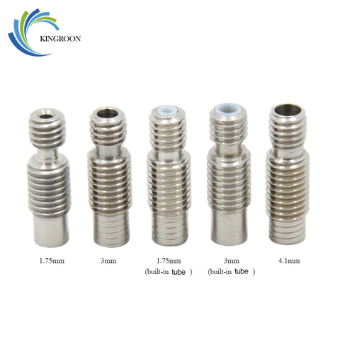 5pcs Stainless Steel V6 Throat Bowden For 1.75 mm 3mm Filament 3D Printers Parts Tube Thread Bore 4.1mm Full Metal Throat ► Photo 1/6