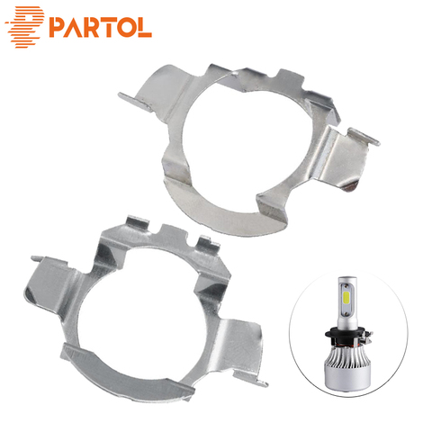 Partol H7 LED Headlight Bulb Retainer Adapter Holder for BMW X5 AUDI A3 A4 H7 Bulb Adaptor Base for VW Buick NISSAN Mercedes-Ben ► Photo 1/6