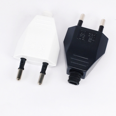 1PCS European EU Rewireable Power Plug White Color ► Photo 1/4