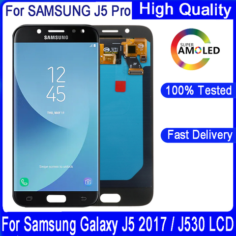 Super AMOLED 5.0'' LCD j5 2017 Replacement Display for SAMSUNG Galaxy J5 Pro 2017 J530 J530F LCD Touch Screen Digitizer Assembly ► Photo 1/5