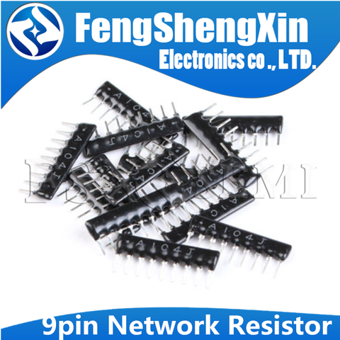 10pcs 9pin DIP Exclusion Network Resistor 100 220 330 470 680 1K 1.5k 2K 2.2K 3.3K 4.7K 5.1K 5.6K 10K 100K ohm 102 202 472J ► Photo 1/3