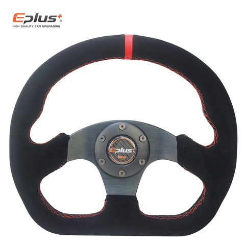EPLUS Car-styling Sport Steering Wheel Racing Type Alcanta PVC Universal 13 Inches325MM Aluminum Retrofit Modified For Omp Style ► Photo 1/6