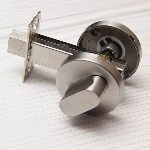 Stainless Steel Door Lock With Red Green Indicator Public Restroom Toilet Partition Thumbturn ► Photo 1/6