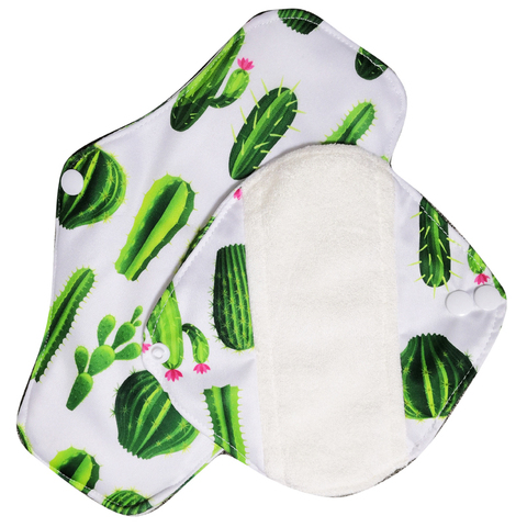 Free shipping organic bamboo inner washable reusable Feminine Hygiene menstrual pads sanitary pads lady cloth pad panty liner1pc ► Photo 1/6