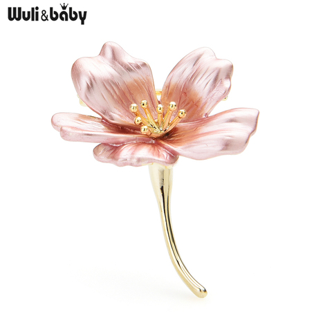 Wuli&baby Enamel Flower Brooches For Women 3-color Weddings Banquet Office Brooch Pins Gifts ► Photo 1/5