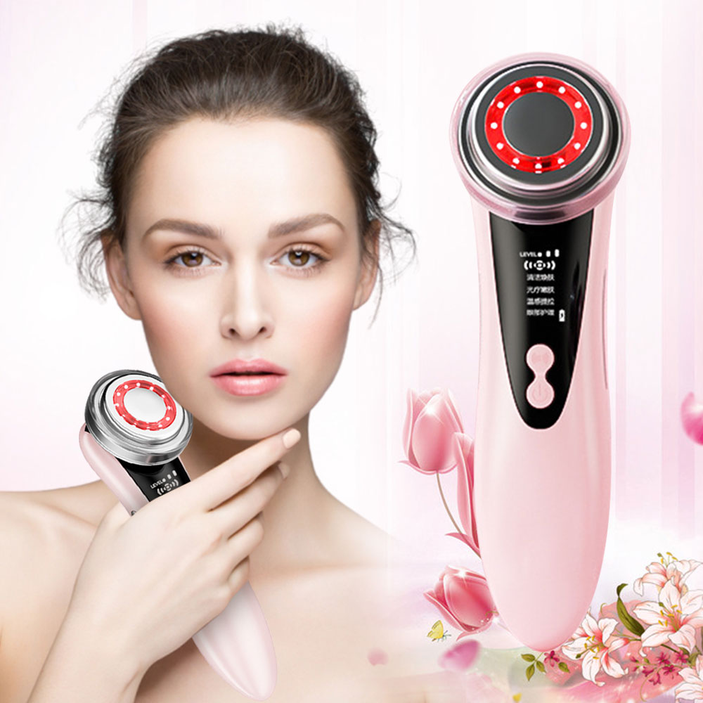 Price history & Review on EMS Face Lifting Cool Facial Massager Sonic Ion LED Photon Anti Aging Skin Rejuvenation Lifting Tighten Face Skin Care Beauty | AliExpress Seller - Healthylife Store | Alitools.io