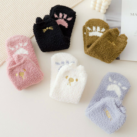 Funny Animal Fuzzy Socks Women Best Bulk Bed Socks Slouch Socks Cotton Towel Socks Girl Warm Thermal Fluffy Home Floor Socks ► Photo 1/6