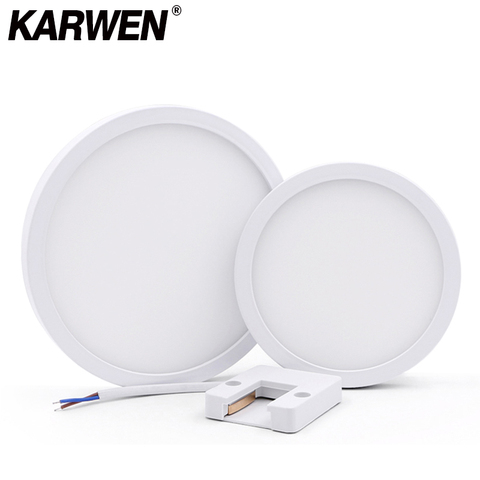 KARWEN led ceiling light Panel Light Surface Mounted 6W 9W 13W 18W 24W AC 85-265V lampada led lamp Indoor Modern Light ► Photo 1/6