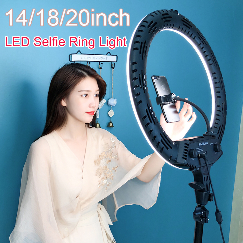 Selfie Ring Lamp Fosoto, 18 Inch Ring Lights