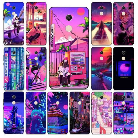MaiYaCa Vaporwave Glitch Anime Art Pixel Aesthetic cool girl Phone Case For Redmi Note 7 8 5 9 pro 8T Xiaomi mi 4X 5plus 6 7A 8 ► Photo 1/6