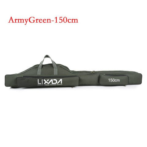 Canvas Foldable Fishing Rod Case Double-layer Fishing Rod Carrier