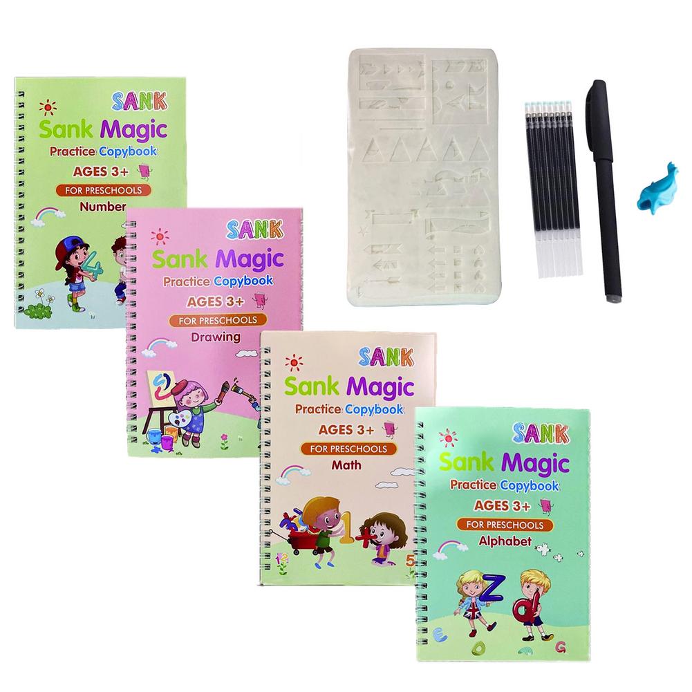 Handwriting Workbook Hand Writing Books For Kids Magic Practice Copybook  Kids Grooved Handwriting Book Hand Writing Learning - AliExpress