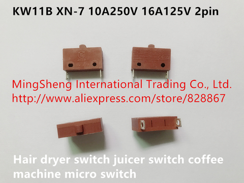 Original new 100% hair dryer switch juicer switch micro switch KW11B XN-7 10A250V 16A125V 2pin coffee machine ► Photo 1/4