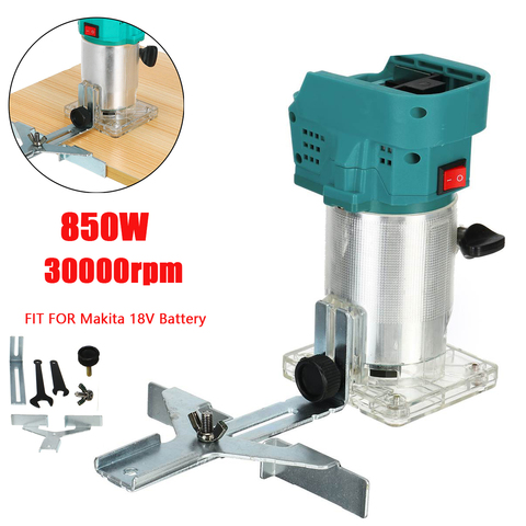 850W Electric Hand Trimmer Engraving Slotting Trimming Carving Machine Wood Cutter Woodworking Router Milling For Makita Battery ► Photo 1/6