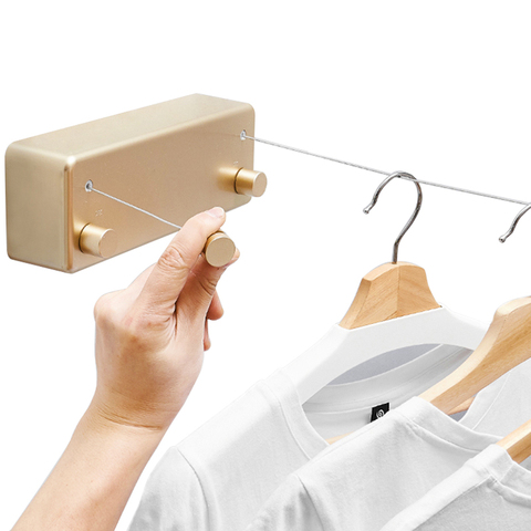 Indoor And Outdoor Retractable Clothesline Punch Free Clothes Dryer 25kg/4.2m Clothes Line Balcony Laundry Drying Dropshipping ► Photo 1/6