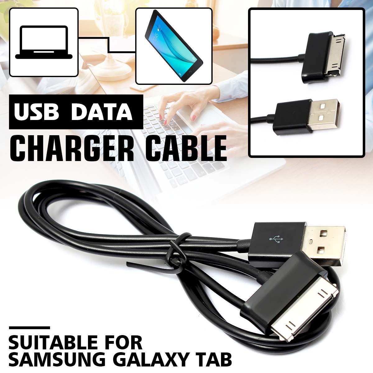3 NEW USB Charger Cable for Android Samsung Galaxy TAB TABLET 7.0" 8.9" 10.1"