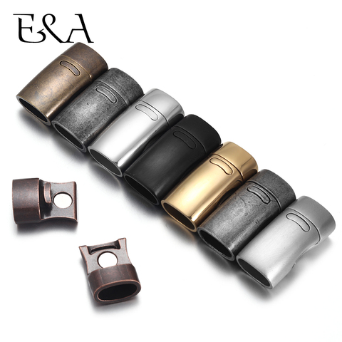 2pcs Stainless Steel Magnetic Clasp Hole 10*5mm 11*6mm Leather Cord Clasps Magnet Lace Buckle for Bracelet DIY Jewelry Making ► Photo 1/6