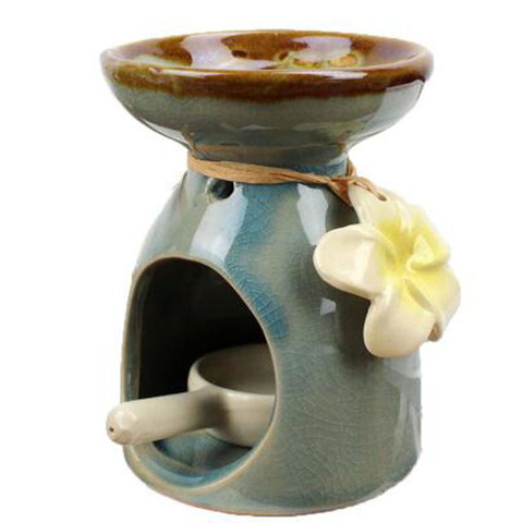 Ceramic Essential Oil Burner with Flower Decorated Aroma Burner Lamp Spa Yoga Hotel Supply Tea Light Candle Holder Home Decor ► Photo 1/6