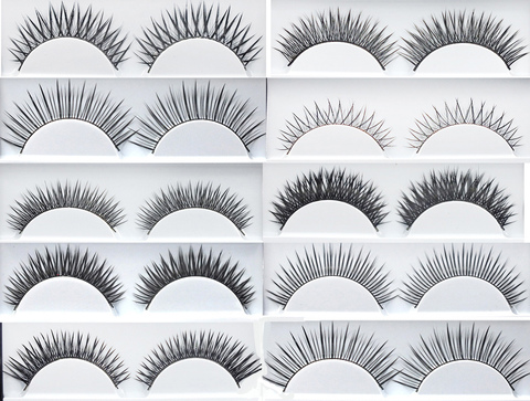 1 pairs natural crisscross false eyelashes fake lashes long makeup 3d mink lashes extension eyelash mink eyelashes for beauty ► Photo 1/6