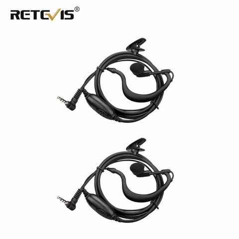 Retevis EEY001 Earhook Earpiece 3.5mm Single needle Earphone with PTT Microphone for RETEVIS RB19 RB619 ► Photo 1/6