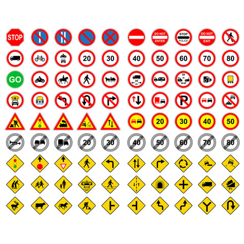 1 PCS Mini Traffic Sign Decor Cute Aesthetic Bullet Journal Stickers Scrapbooking Stationery Sticker School Office Art Supplies ► Photo 1/6