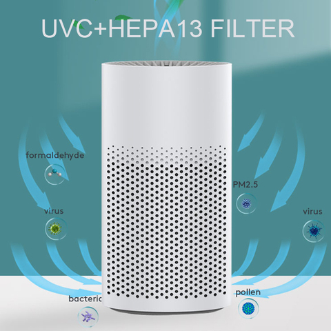 usb portable air purifier with uv light air purifier for home with hepa filter mini personal car air cleaners ► Photo 1/6