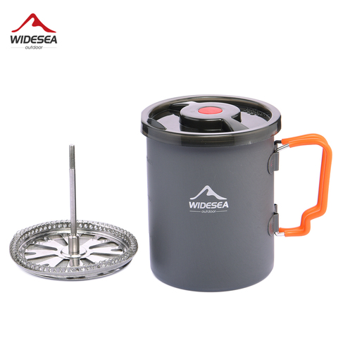 Widesea Camping Coffee Pot with French Press Outdoor Cup Mug Cookware for Hiking Trekking ► Photo 1/6
