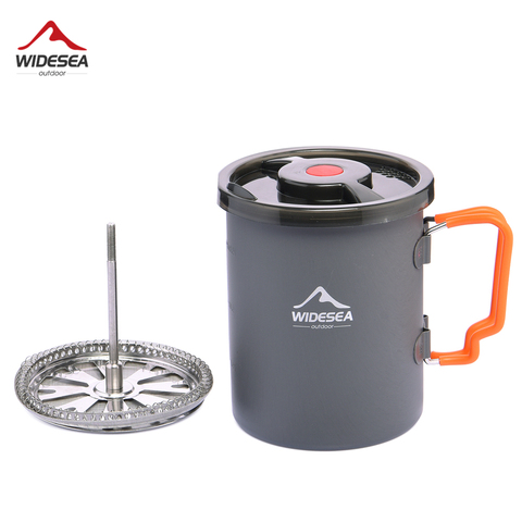 Widesea Camping Coffee Pot with French Press Outdoor Cup Mug Cookware for Hiking Trekking ► Photo 1/6
