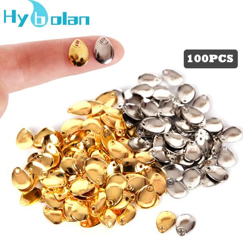 Fishing Lure 100pcs/lot Copper Fish Scale Stripe Spinner bait Blade Fishing Spinner Rings Blade Lure Not Hurt Line Accessories ► Photo 1/6