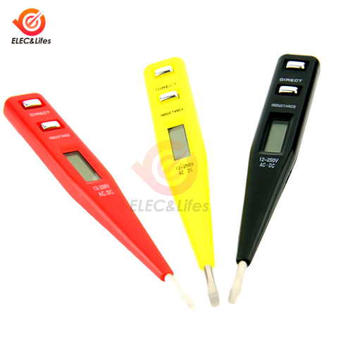 AC DC 12V-250V Voltage Tester Pen LCD Digital AC/DC Voltage Detector Continuity Voltage Monitoring Inductance Detector Sensor ► Photo 1/6