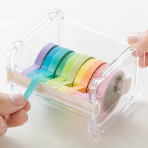JIANWU Creative and paper tape cutter office stationery  transparent tape holder tape dispenser ► Photo 1/4