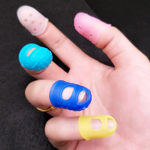 10pcs Multifunctional Silicone Thimbles Hollowed Out Breathable Protective Finger Sleeve DIY Crafts Sewing Accessories 5BB5703 ► Photo 1/6