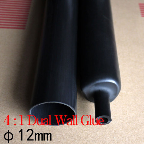 1.22M 12mm Diameter PE 4:1 Ratio Heat Shrinking Tube Adhesive Lined Dual Wall With Thick Glue Wire Wrap Waterproof Cable Sleeve ► Photo 1/3