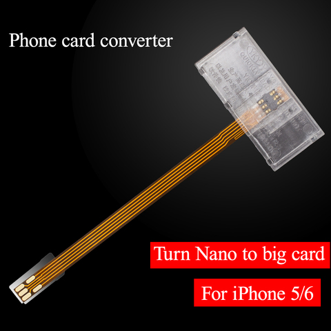 Transparent SIM Card Adapter NANO Turn to Big Card Mobile Phone Signal Extension Cable Device for Iphone 5/5S 6/6S ► Photo 1/6
